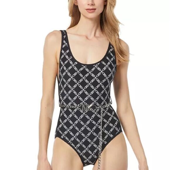 MICHAEL KORS Women's Scoop-Neck One-Piece Swimsuit swimwear - Picture 1 of 10